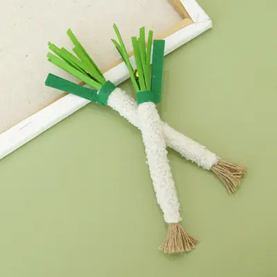 Catnip Scallion Cat Self-Play Toy, Realistic Vegetable, Bite-Resistant - 5