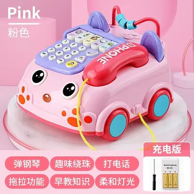 Simulated Landline Phone Toy for Toddlers, Educational - 11