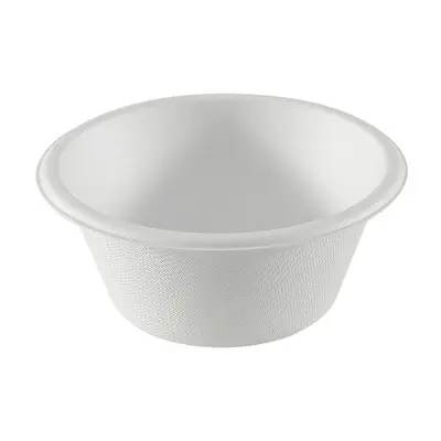 Disposable Sugarcane Pulp Round Paper Bowl, Biodegradable
