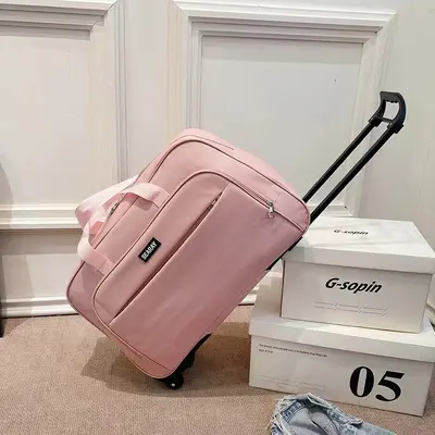 Wheeled Travel Bag, Large Capacity Waterproof Foldable Luggage Bag