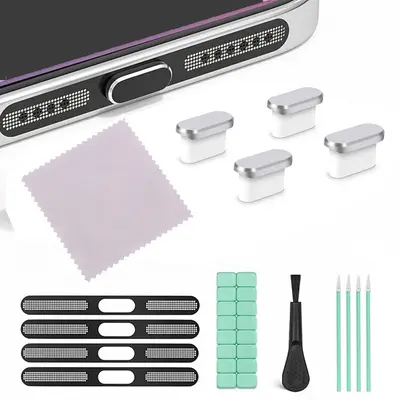 Telefon Toz Koruma Ağı USB-C Toz Kapağı iPhone 15/16/17 için Toz Koruma Temizlik Seti - 12