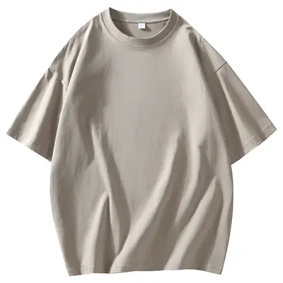 24 Pcs 190g Loose Fit Round Neck Short Sleeve Solid Color T-Shirt - 12
