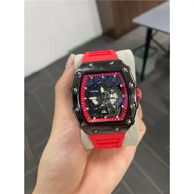Richa Fass-förmige Herrenuhr Kuvarz mit Leuchtzeigern - 7