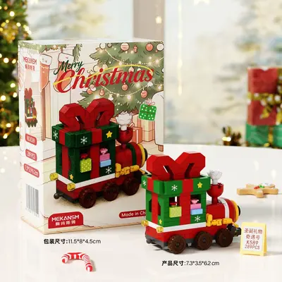 6'sı bir arada Noel temalı yapı blokları, çocuklar için Noel hediyesi - 13