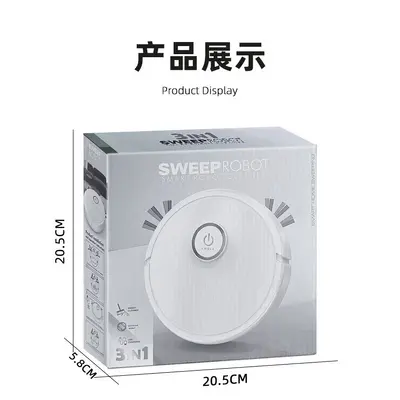 3-in-1 smart robotic vacuum cleaner for home use with sweeping, vacuuming and mopping functions, wholesale gifts.