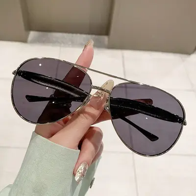 Retro Metal Toad-Shaped Minimalist Sunglasses for Women - 8