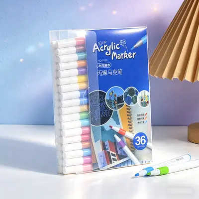 Auswaschbare Acrylmarker für Kinder - 8