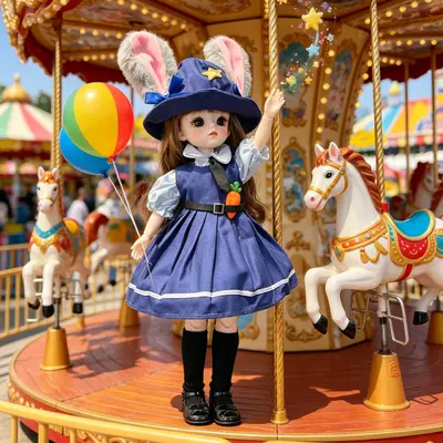 6-teiliges Kleidungsset für 30-cm-BJD-Puppen, Lolita-Stil