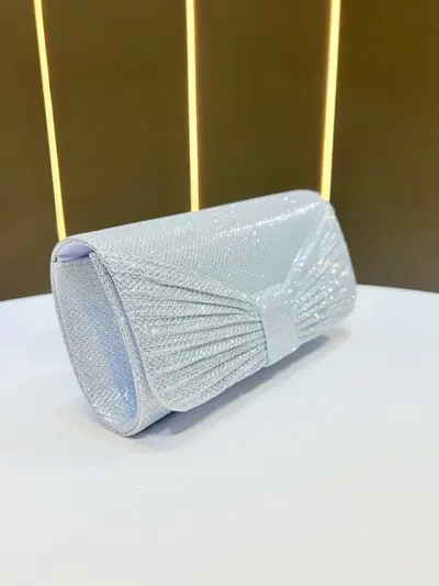Women's Sparkling Evening Clutch with Chain Strap, Mini Bag - 3