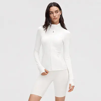 Women's Yoga Jacket, Stand-Up Collar, Zip Long Sleeve - 7