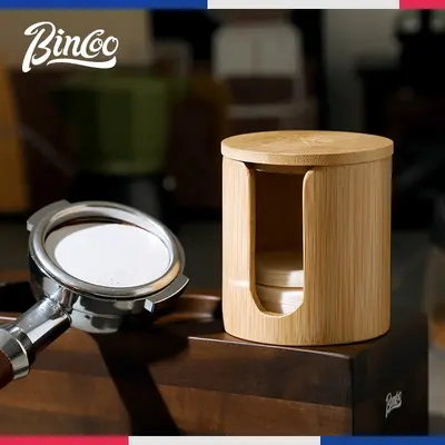 Bincoo Solid Wood Coffee Filter Paper Storage Box, Dustproof, for Coffee Machines