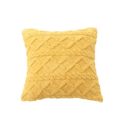 Amazon Plüsch Stereo Jacquard Kissenbezug optional Funktionen Sofakissenbezug Kissenbezug einfach geometrisches Quadrat Kissen - 6