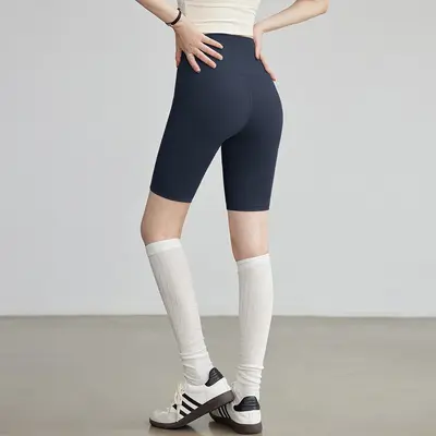 瑜伽裤女高腰提臀紧身速干运动短裤可外穿跑步骑行健身服五分裤夏 - 7