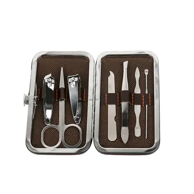 7-Piece Leather Case Manicure Set with Nail Scissors