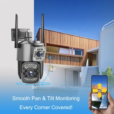 V380 Pro 4G security camera, waterproof, dual lens, 4MP