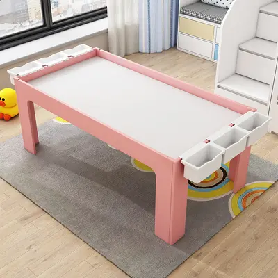 Multifunctional Children's Building Block Table with Sand Tray - 7