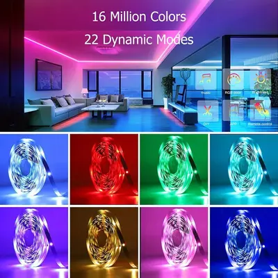 Sınır ötesi 24v ışık şeridi seti 44 tuşlu kızılötesi bluetooth sihirli ışık şeridi led ışık şeridi Noel rgb ışık şeridi atmosfer ışığı