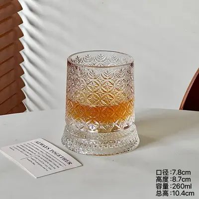 Glowing Rotating Whiskey Glass Spirits Tumbler - 11