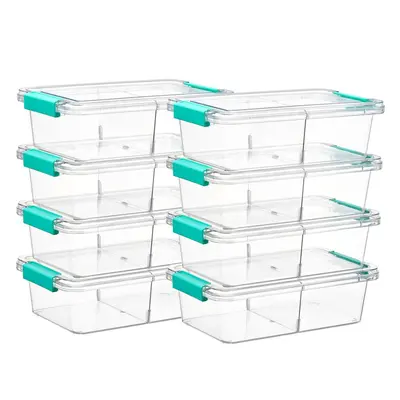 Portable Divided Storage Box 24QT, Transparent Toy and Stationery Organizer - 13