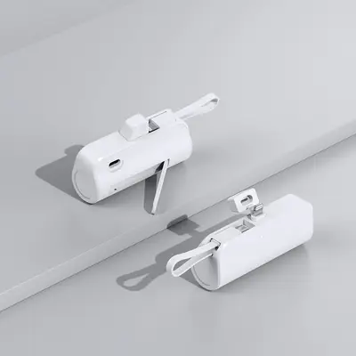 KC-zertifizierte tragbare Powerbank 5000mAh mit integriertem Kabel, kompakt und handlich, Mobilladegerät mit anpassbarem LOGO - 8