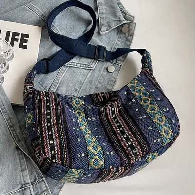 Ethnic Style Large Crossbody Dumpling Bag, 2024 New Season - 9