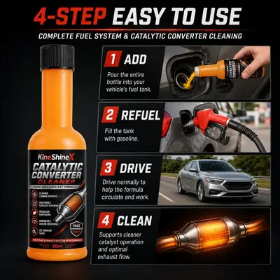 KineShineX Three-Way Catalyst Cleaner, Gasoline Vehicles - 3