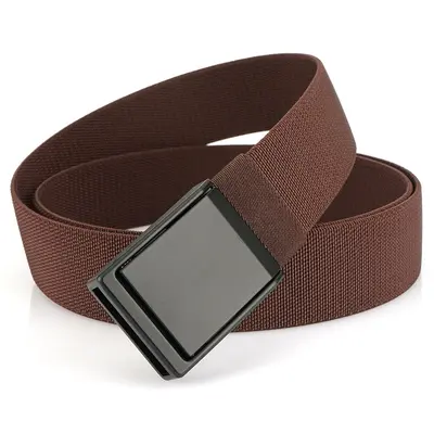 Automatic Buckle Elastic Belt, 3.8 cm, Trimmable Men's Belt - 10