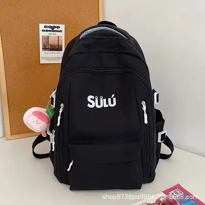 Women's Backpack, Large Capacity, Lightweight, Color-Block Design for Students - 7