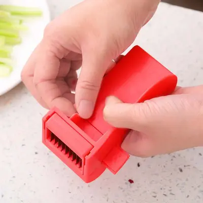 Gemüseschneider, Bohnenkeim-Schneider, Haushalts-Gemüseschneider für Frühlingszwiebel, multifunktionaler Paprika, Reisbohnen, benutzerfreundliches Sellerie-Schälmesser