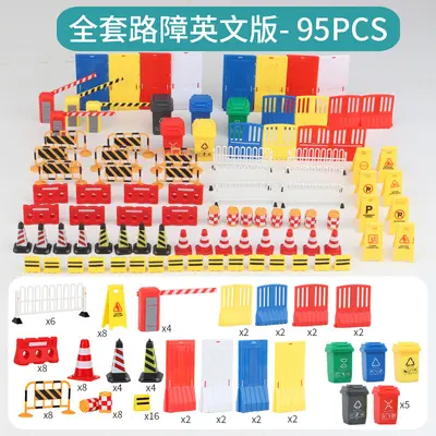 Miniature Traffic Roadblock and Parking Scene Set, Children's Educational Toy - 6
