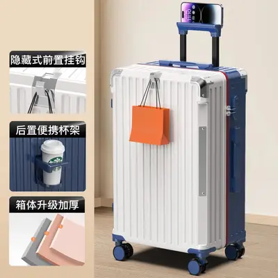 Kelosi 20-Inch Aluminum Frame Suitcase with Combination Lock - 10
