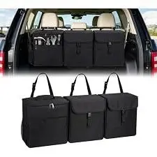3-in-1 Car Trunk Storage Bag, Seat Back Hanging Organizer, Large Capacity Oxford Cloth - 5