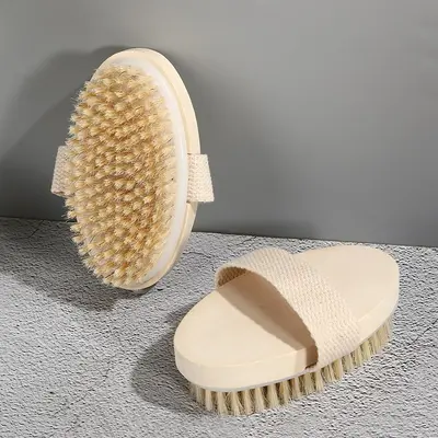 Amazon sınır ötesi domuzu kıl fırça masaj banyo fırçası el vücut fırçası banyo fırçası yuvarlak banyo fırçası Hemu banyo fırçası - 12
