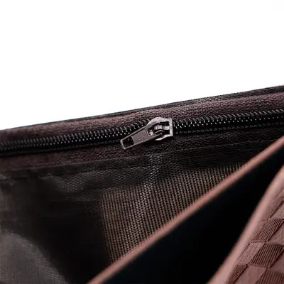 Men's Short Striped Wallet with Magnetic Snap and Coin Pouch, Slim Design - 4