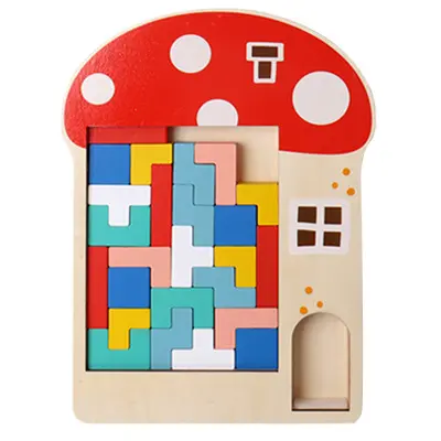 Çocuk 3D Tetris Yapı Blokları Puzzle, Düşünme Becerisi Eğitim Oyuncağı 4+ Yaş - 9