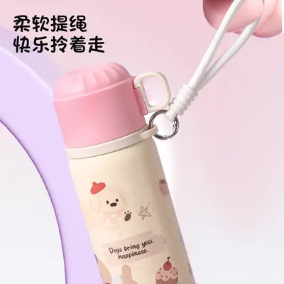 Hochwertige Thermosbecher für Jungen und Mädchen, Wasserglas 316 Edelstahl, tragbar, mit Strohhalm, Wasserflasche Wärmflasche, Kinderwasserflasche, Haushalt Großhandel