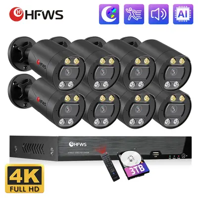 8MP POE high-resolution camera system for commercial monitoring
