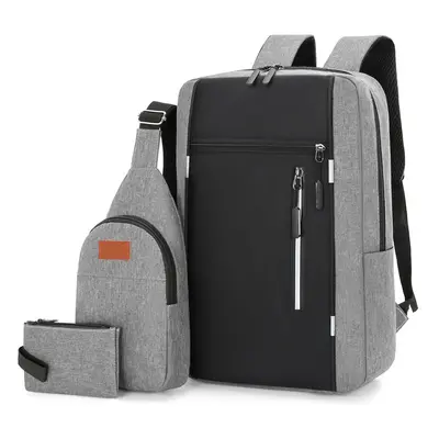 Men's Business Backpack with USB Charging Port, 3-Piece Set, Large Capacity - 6