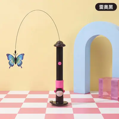Butterfly Automatic Cat Teaser Wand with Light and Feathers - 8