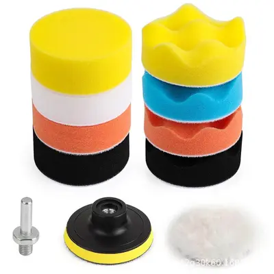 Cross-border spot 3 inch foam polishing pad set paint grinding polishing buffing tool scratch repair foam wheel - 13