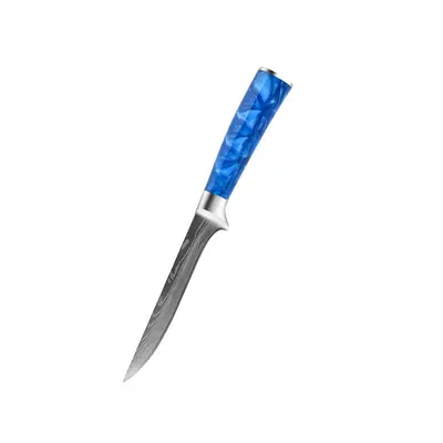 Damaszener-Muster Messerset, 7-Zoll Santoku, Entbeiningmesser - 9