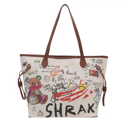Minimal vintage kadın tote çanta - 9