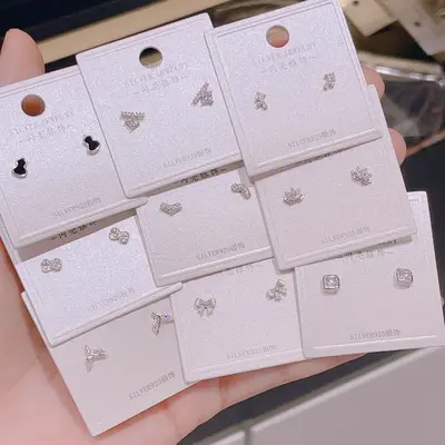 S925 silver women's mini stud earrings, Korean style