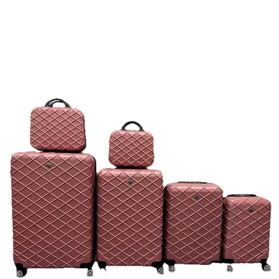 ABS Trolley Suitcase Set, Solid Color, Multi-Piece - 6