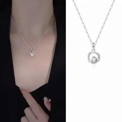 S999 Silber Möbius Anhänger Schlüsselbein Kette Damen - 4