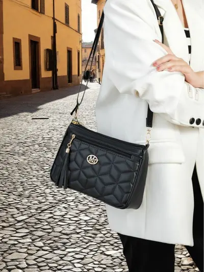 Tassel Soft Leather Women's Shoulder Bag, Large Capacity Crossbody Bag - 6