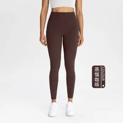 Kadın naylon 66 cepli yoga pantolonu, çıplak his, hızlı kuruyan - 11