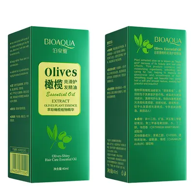 Масло для ухода за волосами Poquan Ya Olive для окрашенных, завитых и выпрямленных волос, питает сухие и вьющиеся волосы, разглаживает и смягчает пряди, кондиционер для волос - 5
