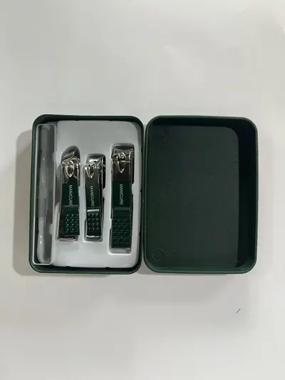 便携式墨绿色斜口指甲刀钳四件套美甲工具指甲钳指甲锉指甲剪套装 - 7