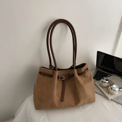 Leopar Desenli Kadın Tote Çanta, Koltuk Altı Model, Büyük Hacim - 9